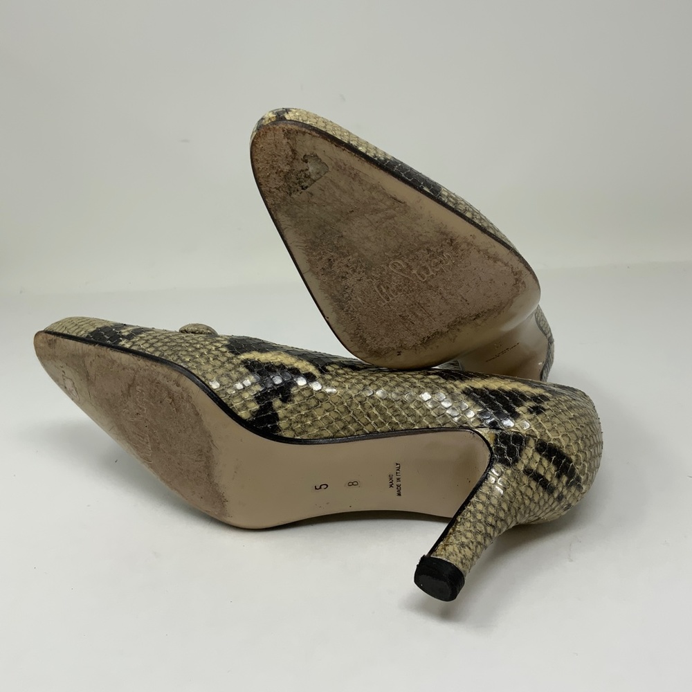 Walter Steiger Snake Python Leather Almond Toe Sl… - image 6